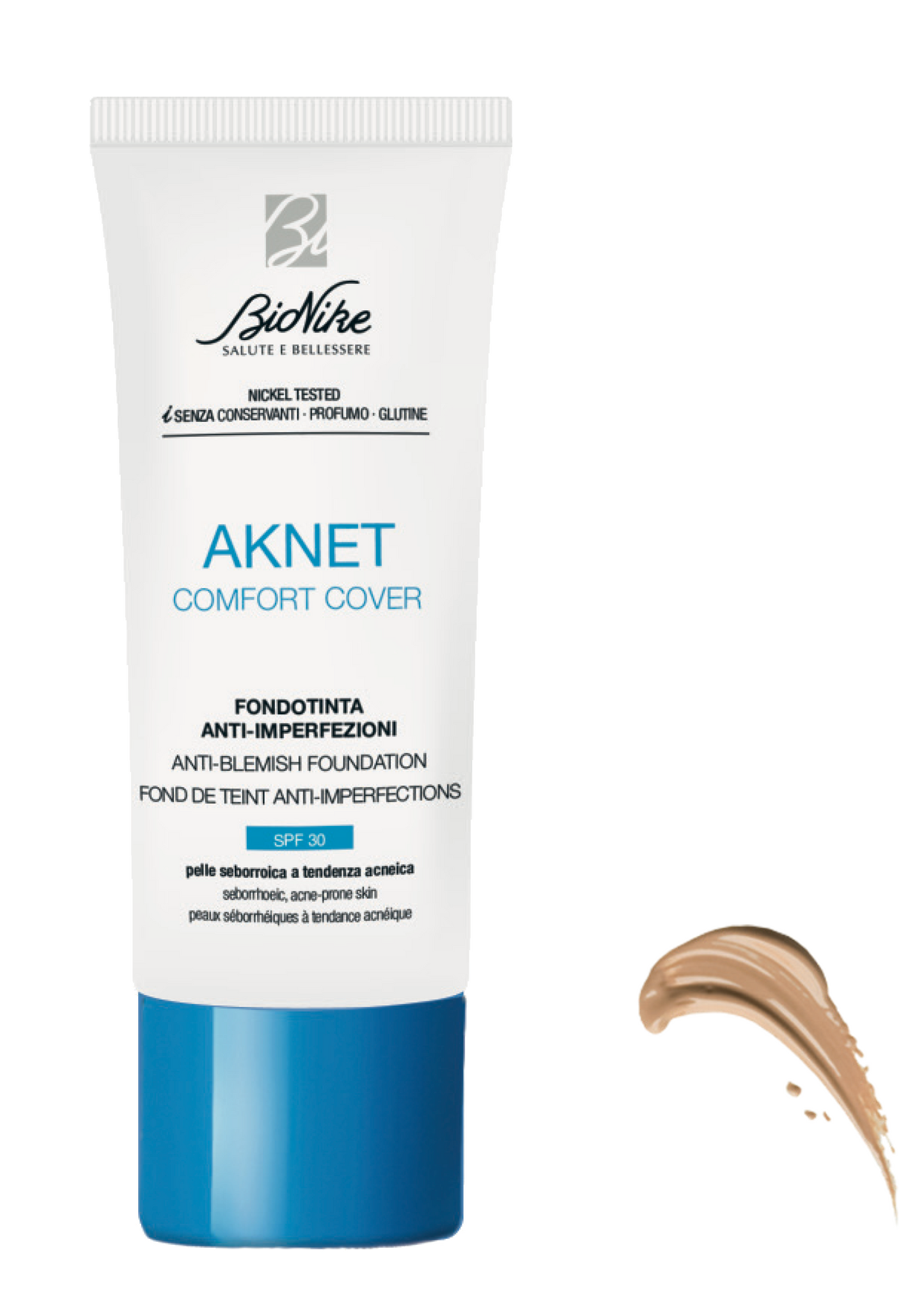 BioNike Aknet Base de Maquillaje Comfort Cover 30ml - Tono 102