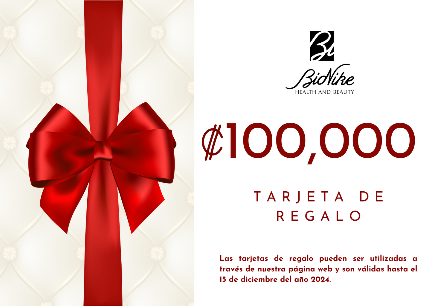 Tarjeta de Regalo BioNike